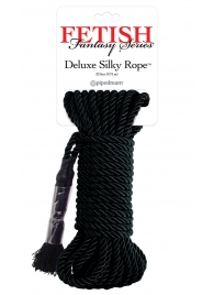 Черная веревка для фиксации Deluxe Silky Rope - 9,75 м. - Pipedream - купить с доставкой в Копейске