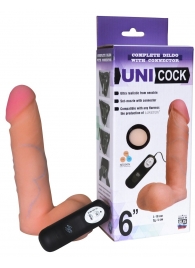 Фаллическая насадка Харнесс UNICOCK 6  с вибрацией - 18 см. - LOVETOY (А-Полимер) - купить с доставкой в Копейске