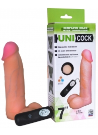 Фаллическая насадка Харнесс UNICOCK 7  с вибрацией - 19 см. - LOVETOY (А-Полимер) - купить с доставкой в Копейске