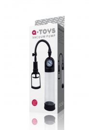 Чёрная вакуумная помпа A-toys с манометром и прозрачной колбой - A-toys - в Копейске купить с доставкой