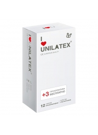 Ультратонкие презервативы Unilatex Ultra Thin - 12 шт. + 3 шт. в подарок - Unilatex - купить с доставкой в Копейске