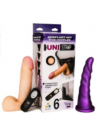 Вибрострапон с двумя насадками UniStrap - 18 и 18 см. - LOVETOY (А-Полимер) - купить с доставкой в Копейске