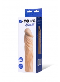 Насадка с ярко выраженной головкой и рельефным стволом - 19 см. - A-toys - в Копейске купить с доставкой