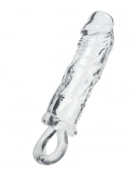 Прозрачная насадка с петлёй для фиксации - 14 см. - ToyFa - в Копейске купить с доставкой