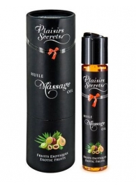 Массажное масло с ароматом экзотических фруктов Huile de Massage Gourmande Fruits Exotiques - 59 мл. - Plaisir Secret - купить с доставкой в Копейске