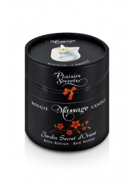 Массажная свеча с ароматом красного дерева Jardin Secret D orient Bois Roug - 80 мл. - Plaisir Secret - купить с доставкой в Копейске