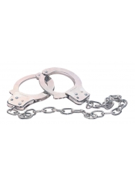 Наручники из металла с длинной цепочкой CHROME HANDCUFFS METAL HANDCUFFS W. KEY - NMC - купить с доставкой в Копейске
