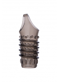 Открытая дымчатая насадка с точками и рёбрами ToyFa XLover - 11,5 см. - ToyFa - в Копейске купить с доставкой