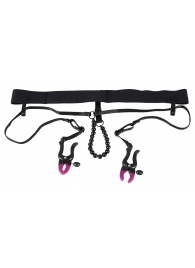 Трусики с зажимами для половых губ и бусинками для массажа промежности - Orion - купить с доставкой в Копейске