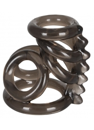 Дымчатая насадка на пенис и мошонку с гребнем Penis Hodenring - Orion - в Копейске купить с доставкой