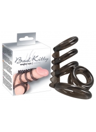 Дымчатая насадка на пенис и мошонку с гребнем Penis Hodenring - Orion - в Копейске купить с доставкой