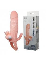 Удлиняющая насадка с вибрацией и маленьким отростком для массажа преданусной зоны - Baile - в Копейске купить с доставкой