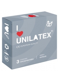 Презервативы с рёбрами Unilatex Ribbed - 3 шт. - Unilatex - купить с доставкой в Копейске