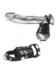 Кольцо на член и мошонку Cock Ring With 2  Ball Stretcher And Optional Weight Ring - BlueLine - в Копейске купить с доставкой