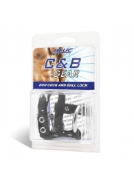 Утяжка на пенис на замочке Duo Cock And Ball Lock - BlueLine - купить с доставкой в Копейске