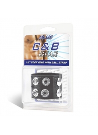 Ремень на член и мошонку 1.5  Cock Ring With Ball Strap - BlueLine - купить с доставкой в Копейске