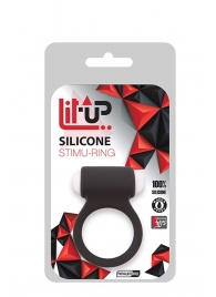 Чёрное эрекционное виброкольцо LIT-UP SILICONE STIMU RING 3 BLACK - Dream Toys - в Копейске купить с доставкой