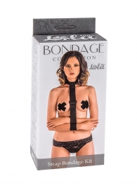 Ошейник с длинной лентой и наручниками Strap Bondage Kit One Size - Lola Games - купить с доставкой в Копейске
