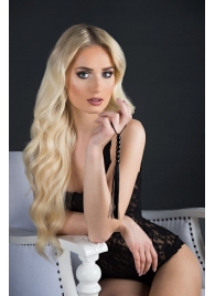 Чёрная мини-плеть из резины Rubber Mini Whip - 22 см. - Blush Novelties - купить с доставкой в Копейске