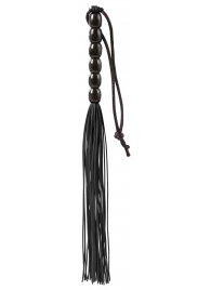 Чёрная мини-плеть из резины Rubber Mini Whip - 22 см. - Blush Novelties - купить с доставкой в Копейске