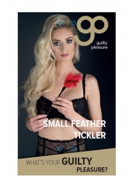 Пластиковая метелочка с красными пёрышками Small Feather Tickler - 32 см. - Blush Novelties - купить с доставкой в Копейске