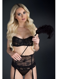 Стек с большим чёрным пером Large Feather Tickler - 65 см. - Blush Novelties - купить с доставкой в Копейске