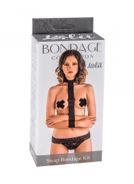 Ошейник с длинной лентой и наручниками Strap Bondage Kit Plus Size - Lola Games - купить с доставкой в Копейске