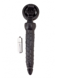 Черная вибронасадка с анальным стимулятором - ToyFa - в Копейске купить с доставкой