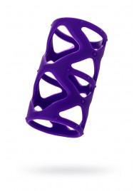 Фиолетовая насадка-сетка на пенис - 7,5 см. - A-toys - в Копейске купить с доставкой
