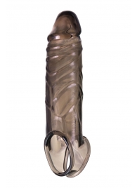 Дымчатая фаллическая насадка с подхватом и закрытой головкой - 16,2 см. - ToyFa - в Копейске купить с доставкой