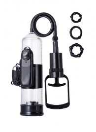 Вакуумная помпа A-toys с вибропулей и эрекционными кольцами - A-toys - в Копейске купить с доставкой