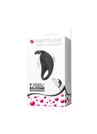 Чёрное эрекционное кольцо с вибрацией Rabbit Vibrator - Baile - в Копейске купить с доставкой