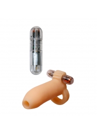 Телесная расширяющая насадка с петлей для мошонки - Pipedream - в Копейске купить с доставкой