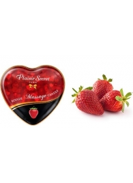 Массажная свеча с ароматом клубники Bougie Massage Candle - 35 мл. - Plaisir Secret - купить с доставкой в Копейске