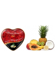 Массажная свеча с ароматом экзотических фруктов Bougie Massage Candle - 35 мл. - Plaisir Secret - купить с доставкой в Копейске