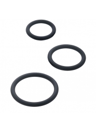 Набор из 3 чёрных эрекционных колец - ToyFa - в Копейске купить с доставкой