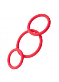Набор из 3 красных эрекционных колец различного диаметра - ToyFa - в Копейске купить с доставкой