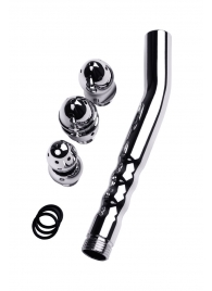Металлический анальный душ с тремя насадками - ToyFa - купить с доставкой в Копейске