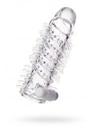 Насадка на пенис TOYFA A-Toys с вибропулей и шипами - 13,4 см. - A-toys - в Копейске купить с доставкой