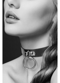 Узенький ошейник из полиуретана с кольцом - Bijoux Pour Toi - купить с доставкой в Копейске