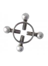 Серебристые зажимы для сосков на винтах - ToyFa - купить с доставкой в Копейске