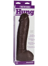 Большая насадка для трусиков Vac-U-Lock Realistic Hung - 31,7 см. - Doc Johnson - купить с доставкой в Копейске