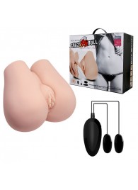 Реалистичный мастурбатор с вибрацией и двумя тоннелями - вагиной и анусом - Baile - в Копейске купить с доставкой