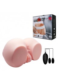 Телесный мастурбатор с двумя любовными тоннелями и вибрацией - Baile - в Копейске купить с доставкой