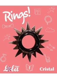 Чёрное эрекционное кольцо Rings Cristal - Lola Games - в Копейске купить с доставкой