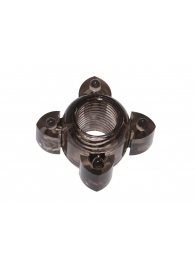 Чёрное эрекционное кольцо Rings Screw - Lola Games - в Копейске купить с доставкой