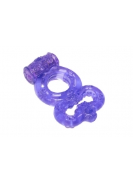 Фиолетовое эрекционное кольцо Rings Treadle с подхватом - Lola Games - в Копейске купить с доставкой