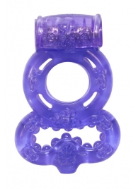 Фиолетовое эрекционное кольцо Rings Treadle с подхватом - Lola Games - в Копейске купить с доставкой