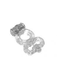 Прозрачное эрекционное кольцо Rings Treadle с подхватом - Lola Games - в Копейске купить с доставкой
