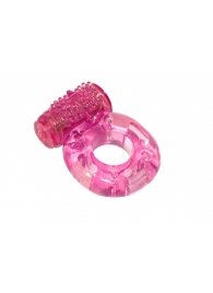 Розовое эрекционное кольцо с вибрацией Rings Axle-pin - Lola Games - в Копейске купить с доставкой